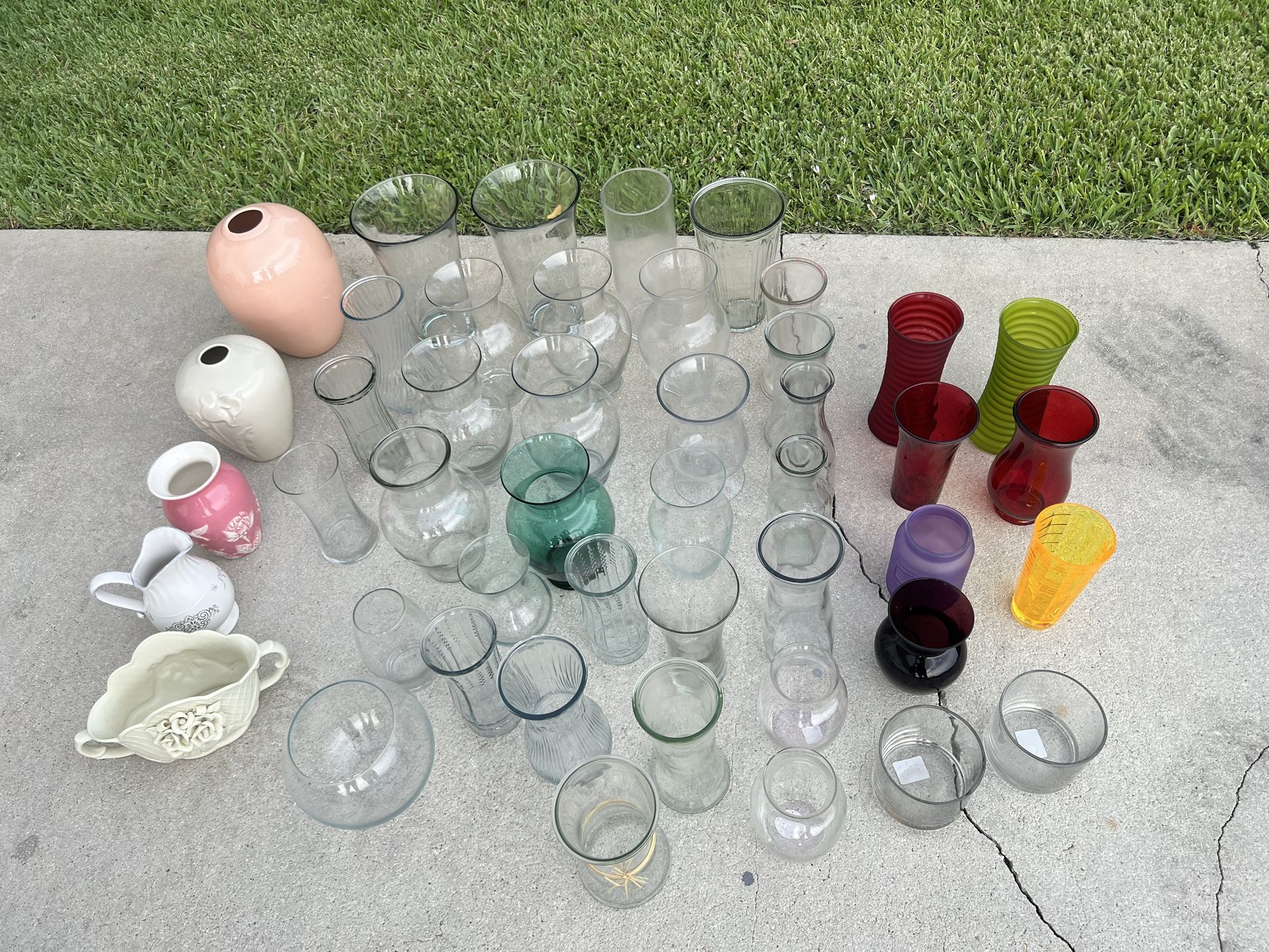 60 Vases Lot All Together Wholesale