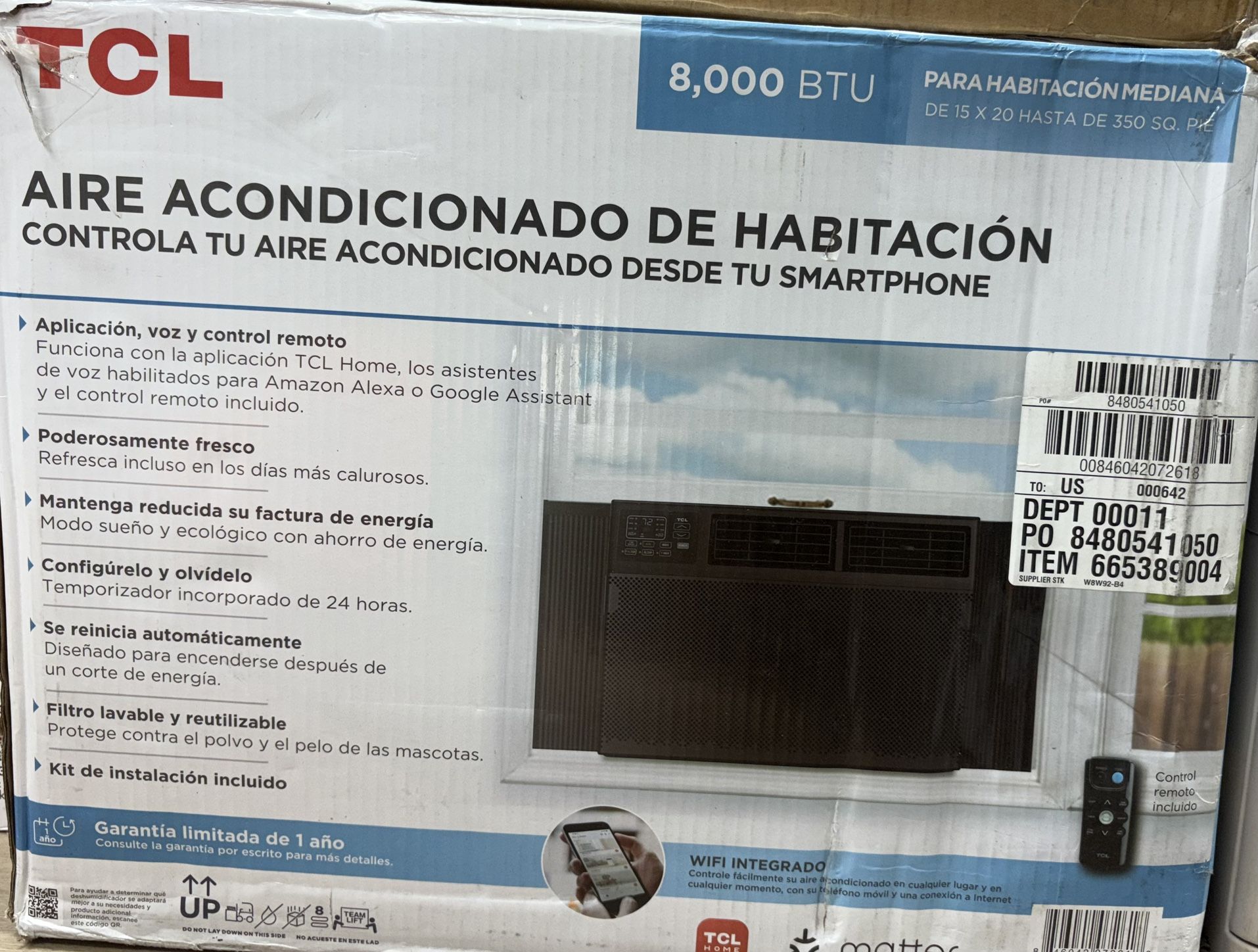 tcl smart window air conditioner 8000 btu