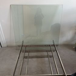 Glass & Metal Coffee Table 