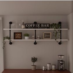 Industrial Pipe Shelves NEW