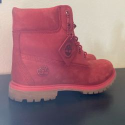 Waterproof Burgundy Timberland Boots Size 9