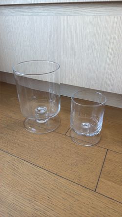 Glass candle set