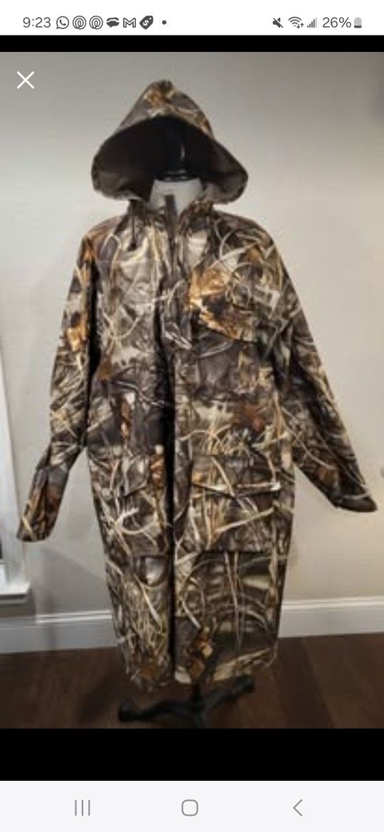 HODGMAN Size XL Camo Duck Hunting Rain Parka - EUC!