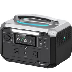 Andes 600 Pro Portable Power Station, 584Wh LiFePO4 Hybrid Battery Backup, [1 Hour 80%] Fast Chargin