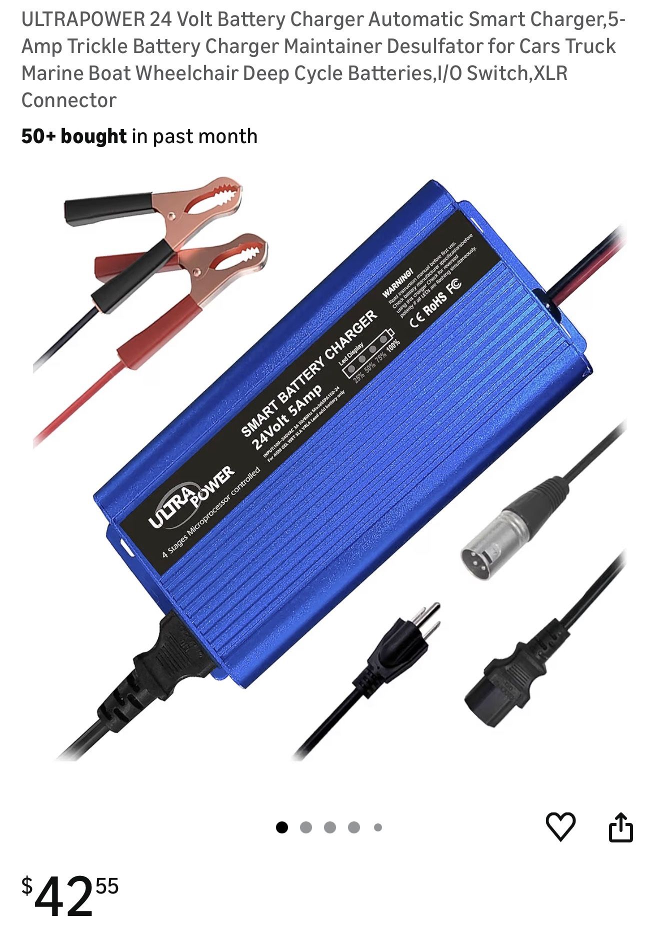 24 Volt Battery Charger Automatic Smart Charger