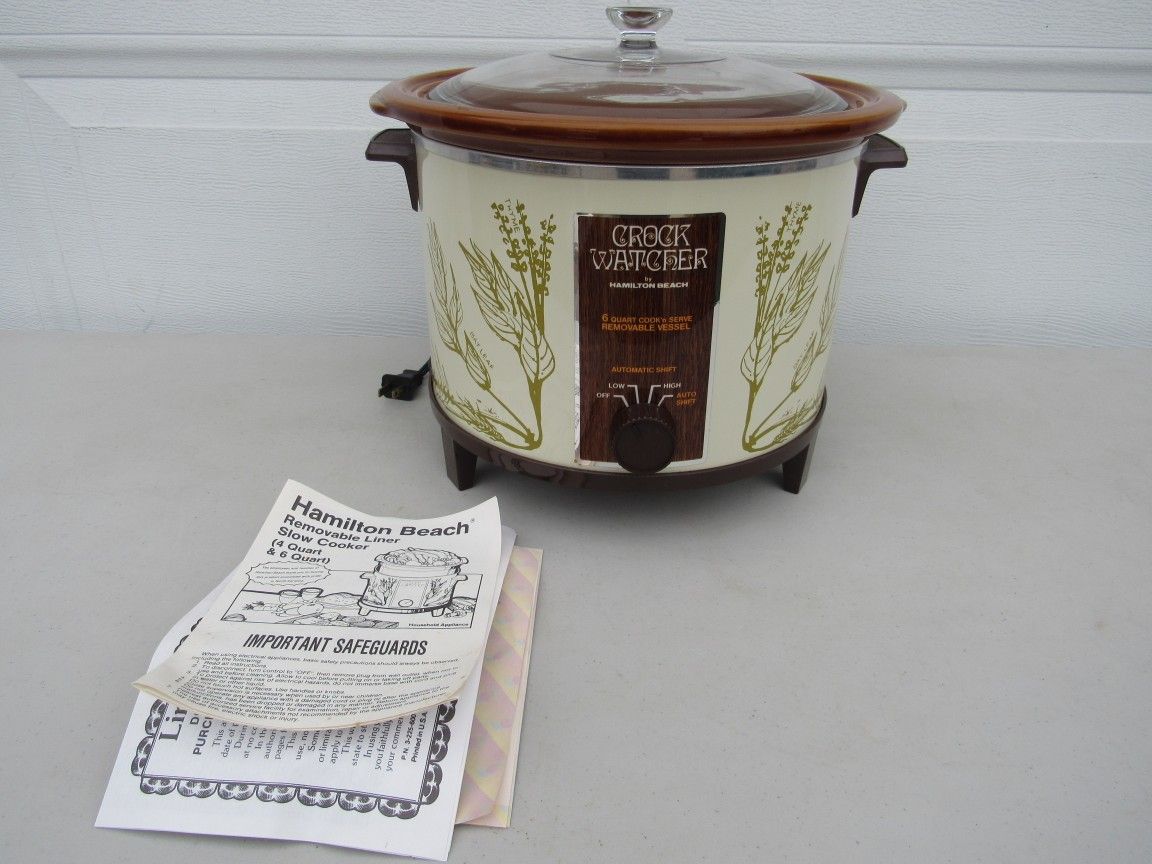 Hamilton Beach Vintage 6 Quart Crock Watcher Pot Model 417-1 NEW USA