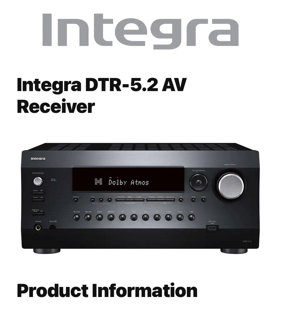 Integra DTR-5.2 AV Receiver