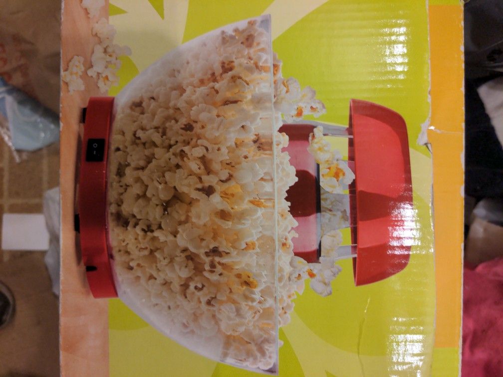 Air Popcorn Popper / Maker Red With Bowl Brentwood