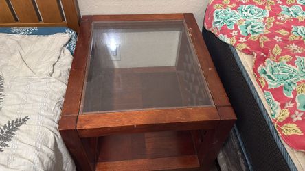 Glass Top Side Table