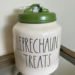 Rae Dunn Cookie Jar “Leprechaun Treats”