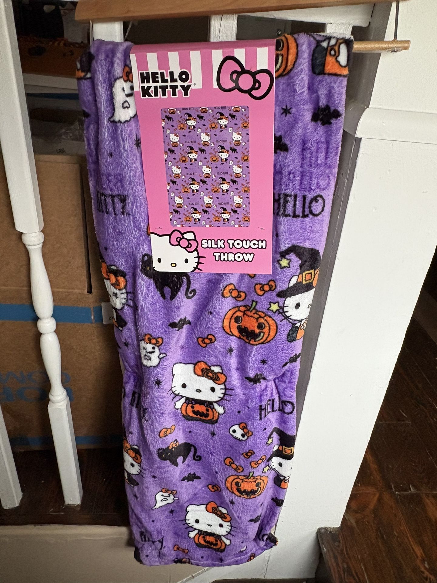 Pumpkin hello kitty blanket