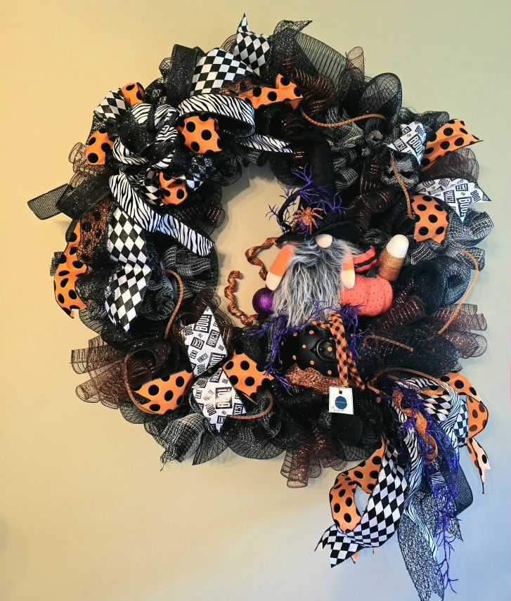 Halloween Gnome Wreath