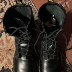 Dr Martens Black Leather Boots Size Ladies 9