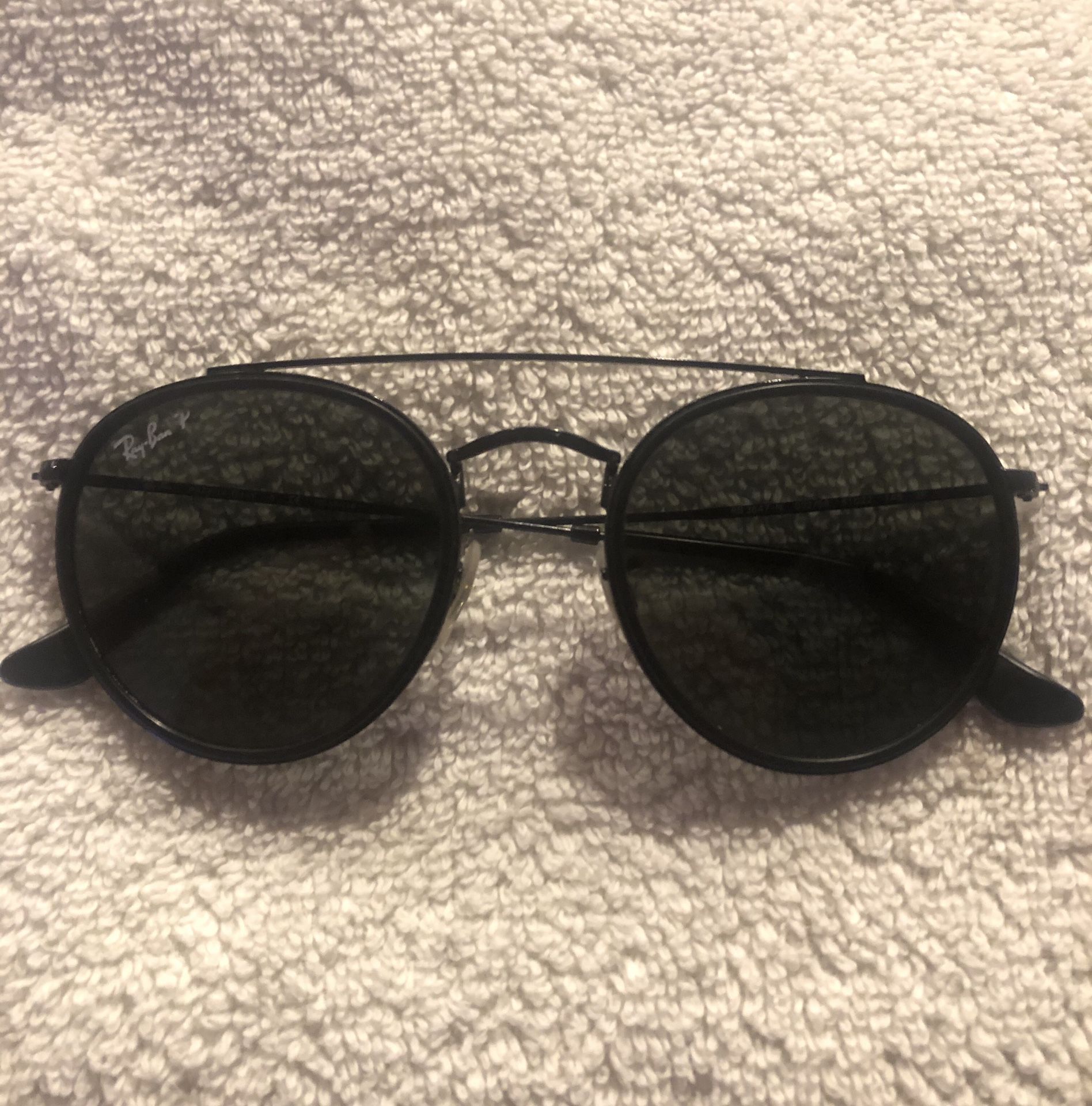 Ray-Ban Polarized Round Double Bridge Sunglasses
