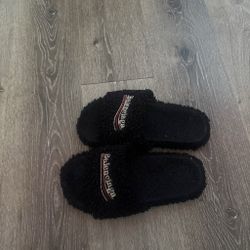 Balenciaga Furry Slide Sandals
