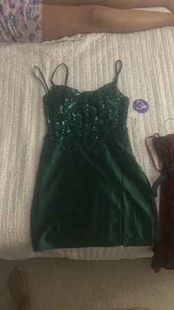 Emerald green Windsor dress