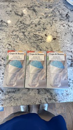 Williams Sonoma Snow Cone Cups & Straws — 3 Boxes (New/Sealed)