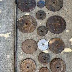 Standard Weight Set 1 Inch 165 Lbs+ Bar