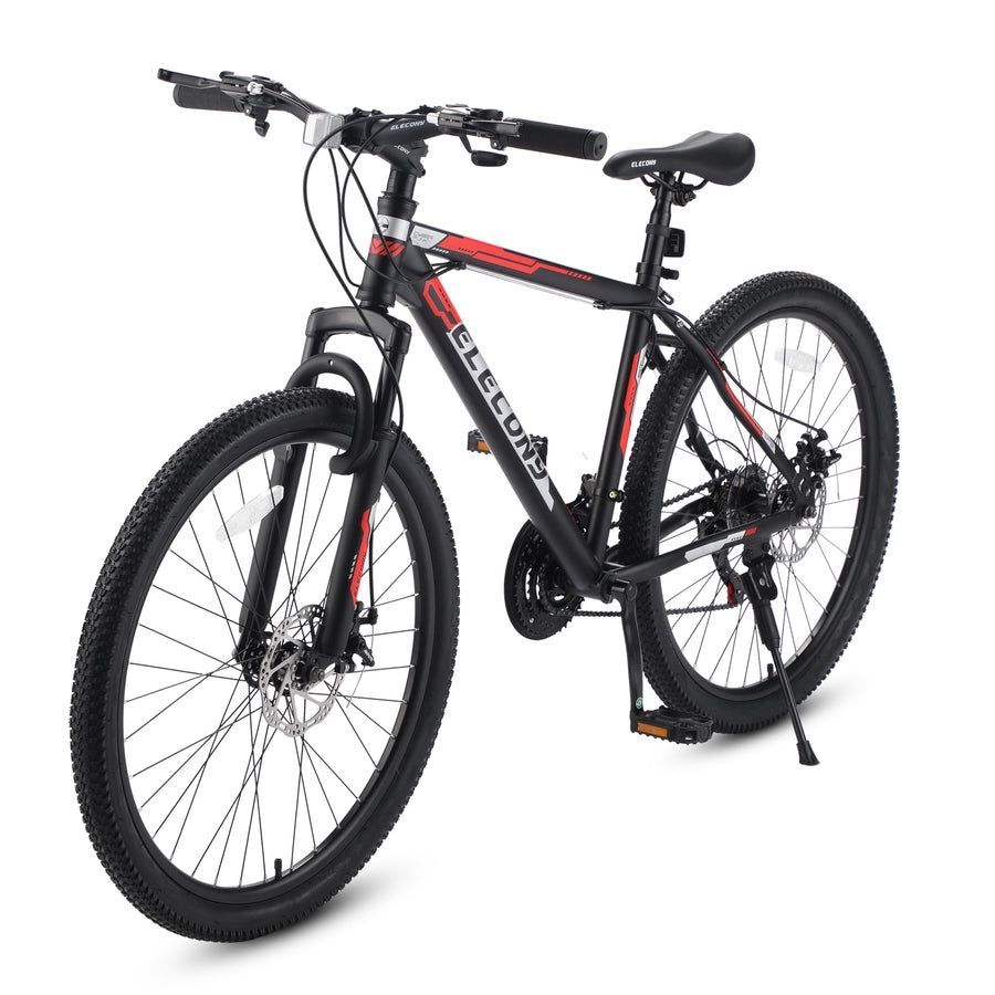 26 Inch Mountain Bike 21 Speeds with Mechanical Disc Brakes, High-Carbon Steel Frame, Suspension MTB Bikes Mountain Bicycle