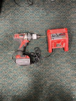 DRILL, TOOLS-POWER MILWAUKEE W M18 BATTERY AND CHARGER 2601-20