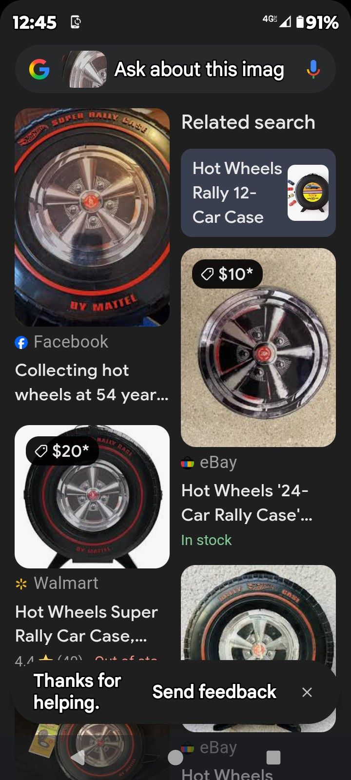 Hot Wheels Redline Super Rally Car Case Brand New With 2 Collector Cars From The 1970s And Two Rare McDonald's Cars! $90.00 Value -$50.00