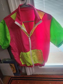 80's Track Suit Jacket W/ Half Sleeves-Size: Small 