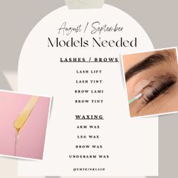 Models Needed For Esthetician Services!