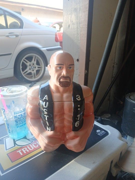Steve Austin cookie jar