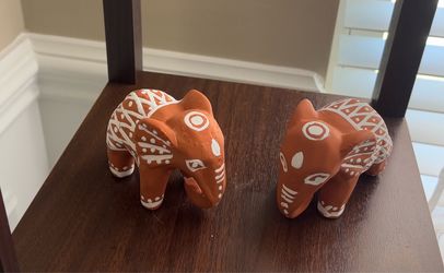 Two hand painted Elephants