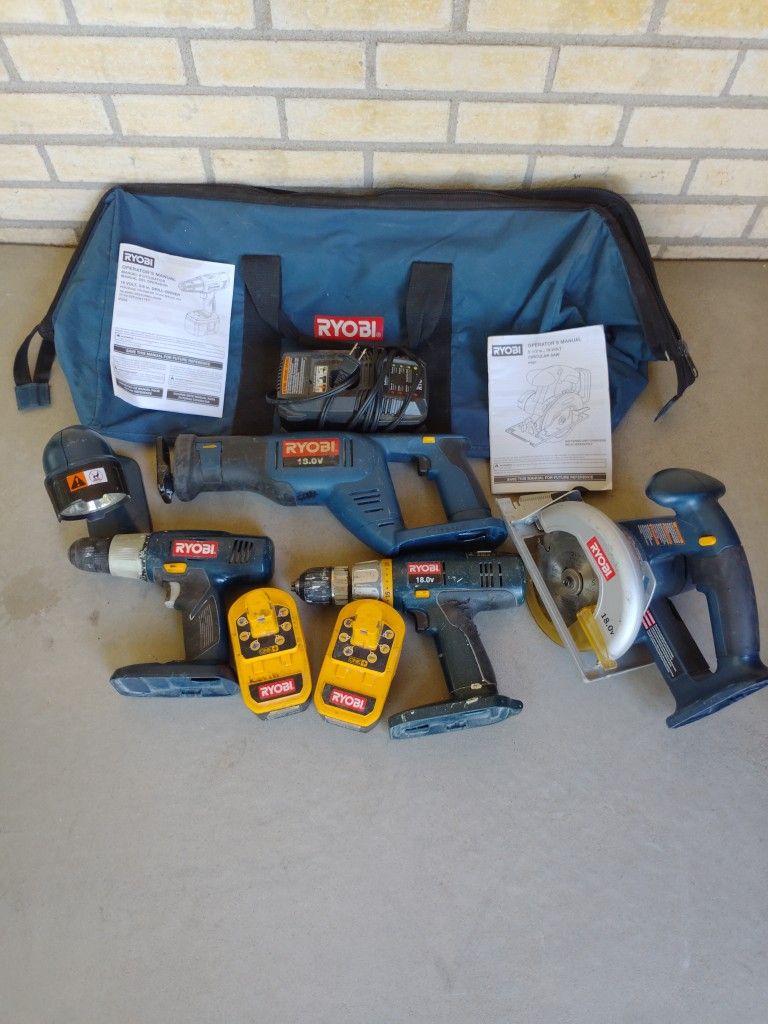 Ryobi One+ Cordless Battery Tool Kit