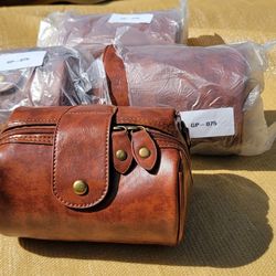 Faux Leather/Vegan Brown Small Handbag - Set Of Four (4)