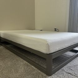 Twin Size Bed Frame and Mattress