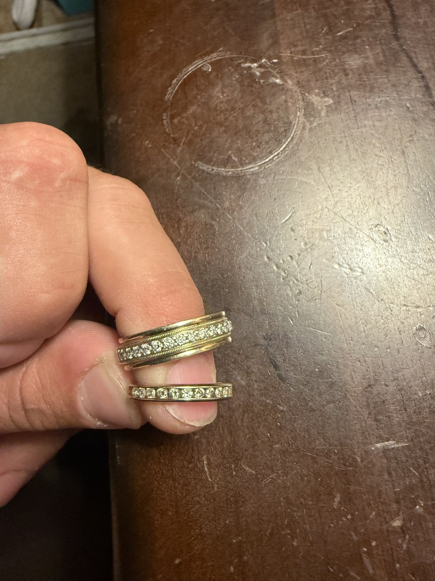 Gold Wedding Bands With Diamonds His And Hers