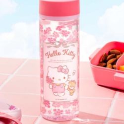 Hello Kitty Sanrio Skater Water Bottle Flower Wreath 13.53 Oz NWT