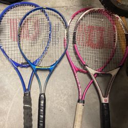 Tennis Racquets Set Of 4  Adult Size 