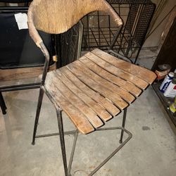 Mid Century Modern Arthur Umanoff Wrought Iron Stool