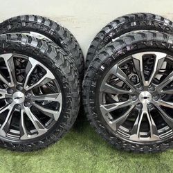 NEW 22 inch gm style wheels wrapped in 33x12.50R22 atturo MT tires