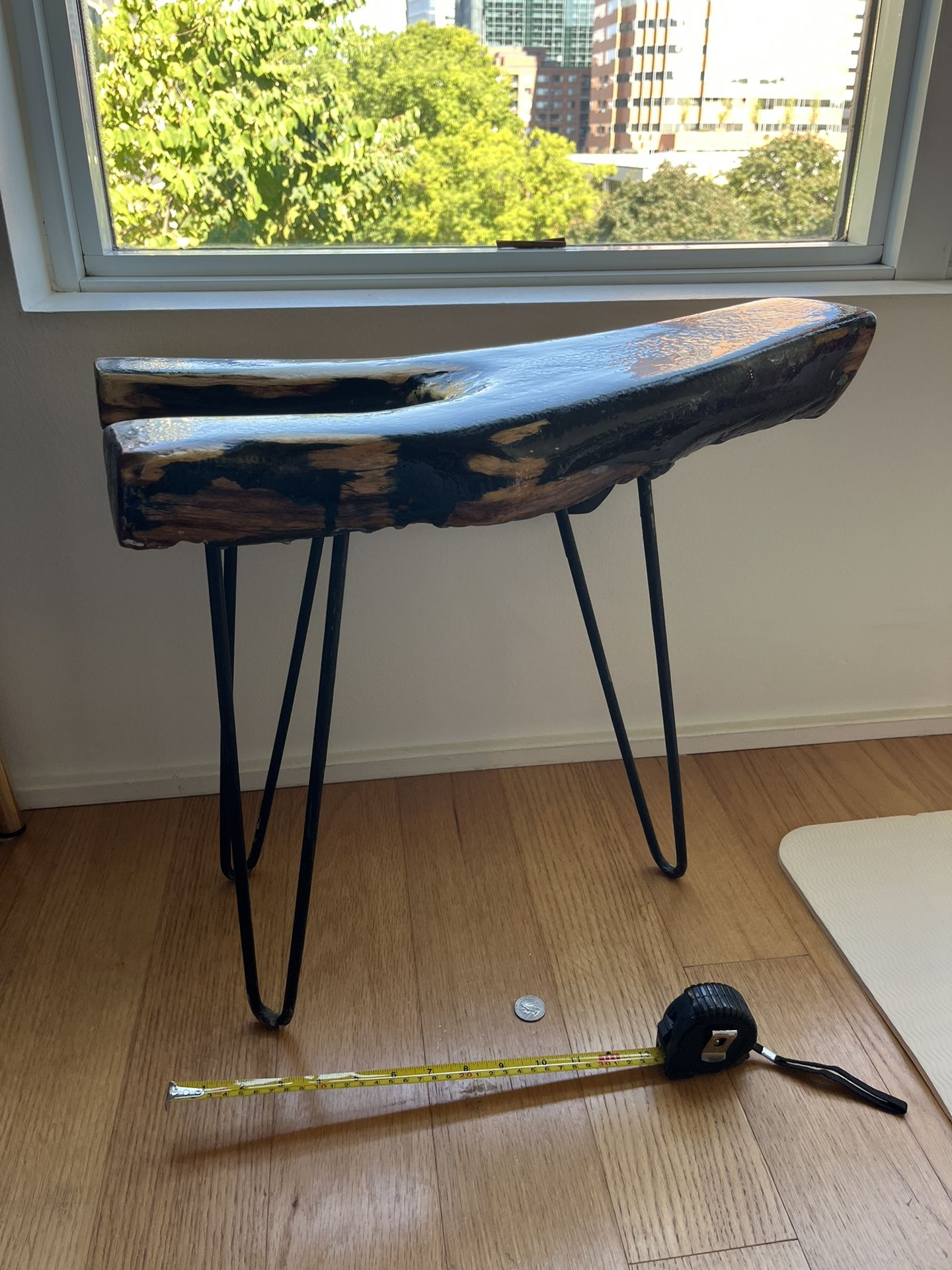 Handmade Decorative Table (Wood/Metal Legs)
