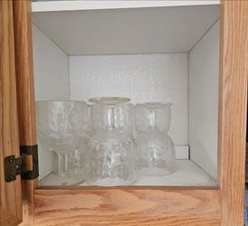 Glass old wine cups