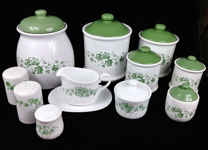 Corelle Callaway Ivy Canister set, Cookie jar and more