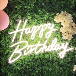 Happy Birthday Neon Sign, 22.4"x13.8"