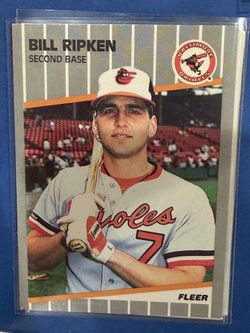 1989 Fleer Bill Ripken FF Error Baseball Card