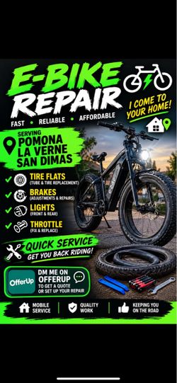 E bike repair serving Pomona La Verne and San dimas