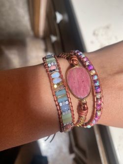 Bead & stone bracelet
