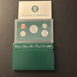 Coin – 1997S Brilliant Uncirculated PROOF SET in Original Mint Packaging -Total 10 coins $8 