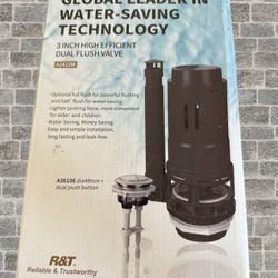 Dual Flush Valve with Push Button Dual Flush Toilet Repair Kit Toilet Tank Parts Replacement for 2-piece Toilet