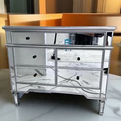 Beautiful Mirror Cabinet With Drawers, Solid Wood