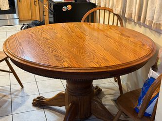 Solid wood table and 4 chairs