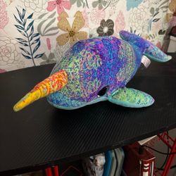 Colorful narwhal plush