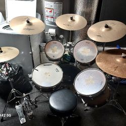 PDP FS Series 5 Piece Drum Set w/Hardware and Cymbals